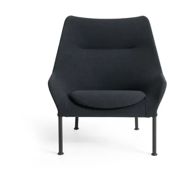O2 Lounge Chair fåtölj - Soft black-svartlackerad stål - HAY