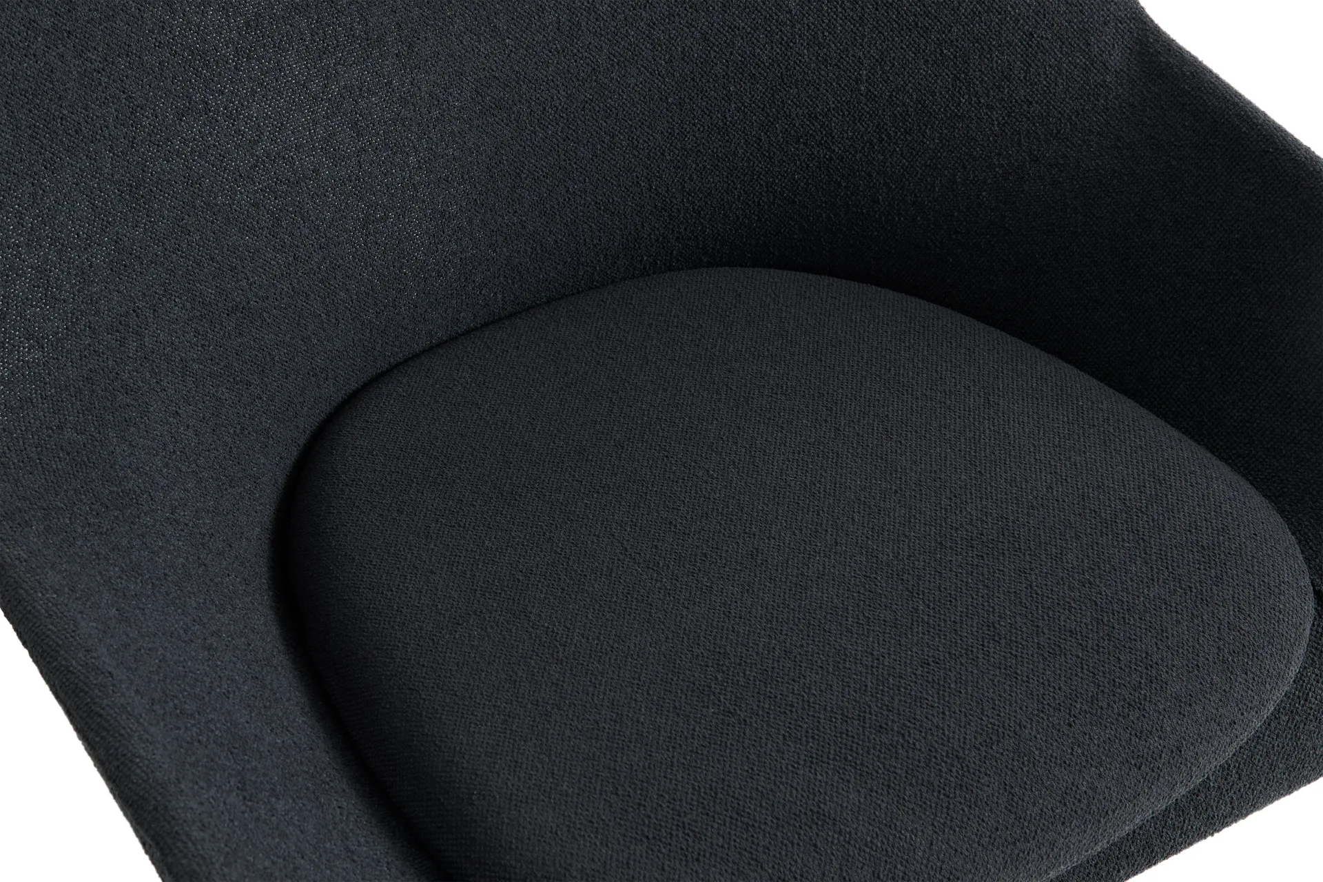 O2 Lounge Chair fåtölj, Soft black-svartlackerad stål HAY