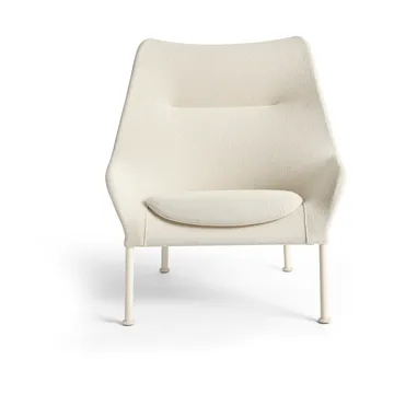 O2 Lounge Chair fåtölj - Soft cream-lackerad stål eggshell - HAY