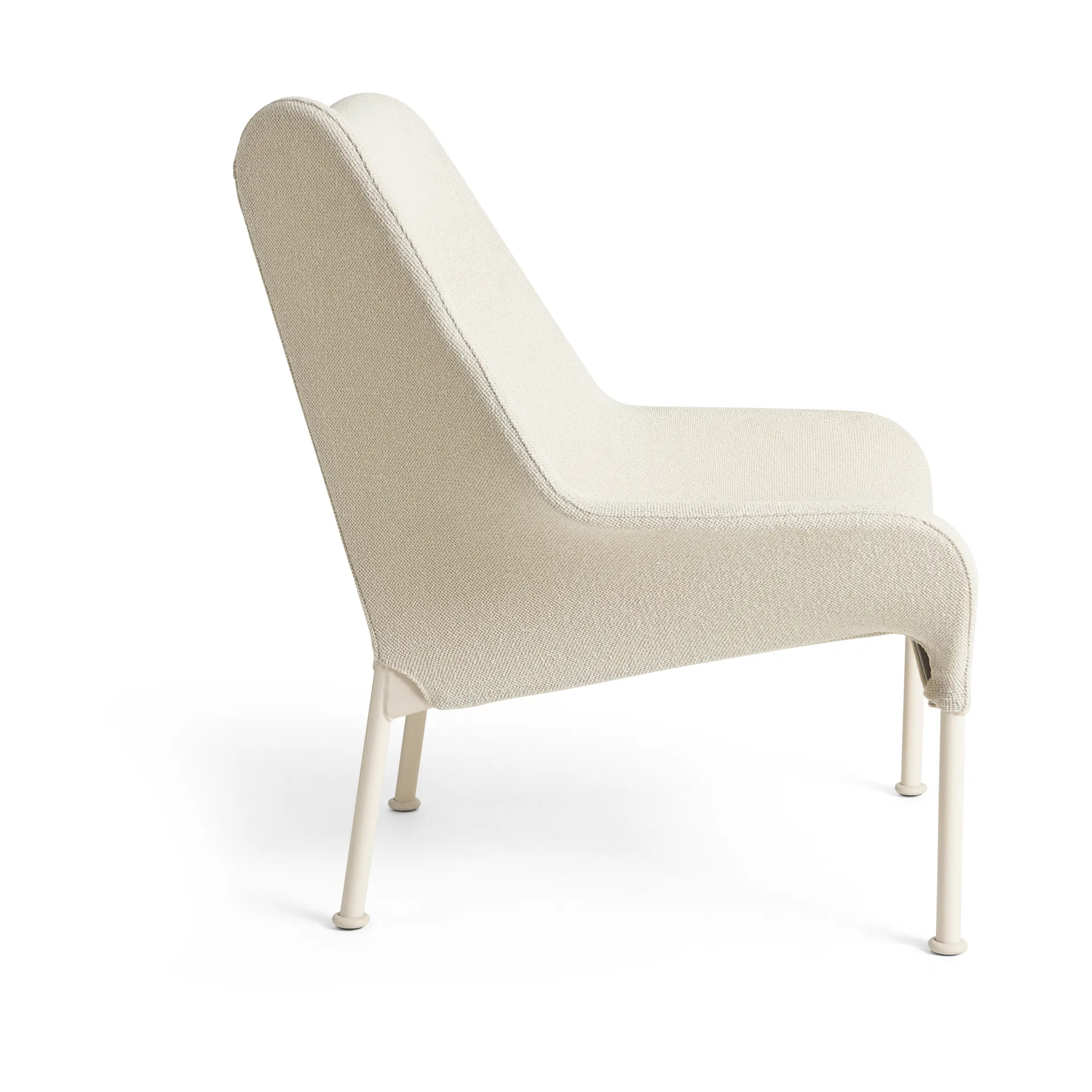 O2 Lounge Chair fåtölj, Soft cream-lackerad stål eggshell HAY