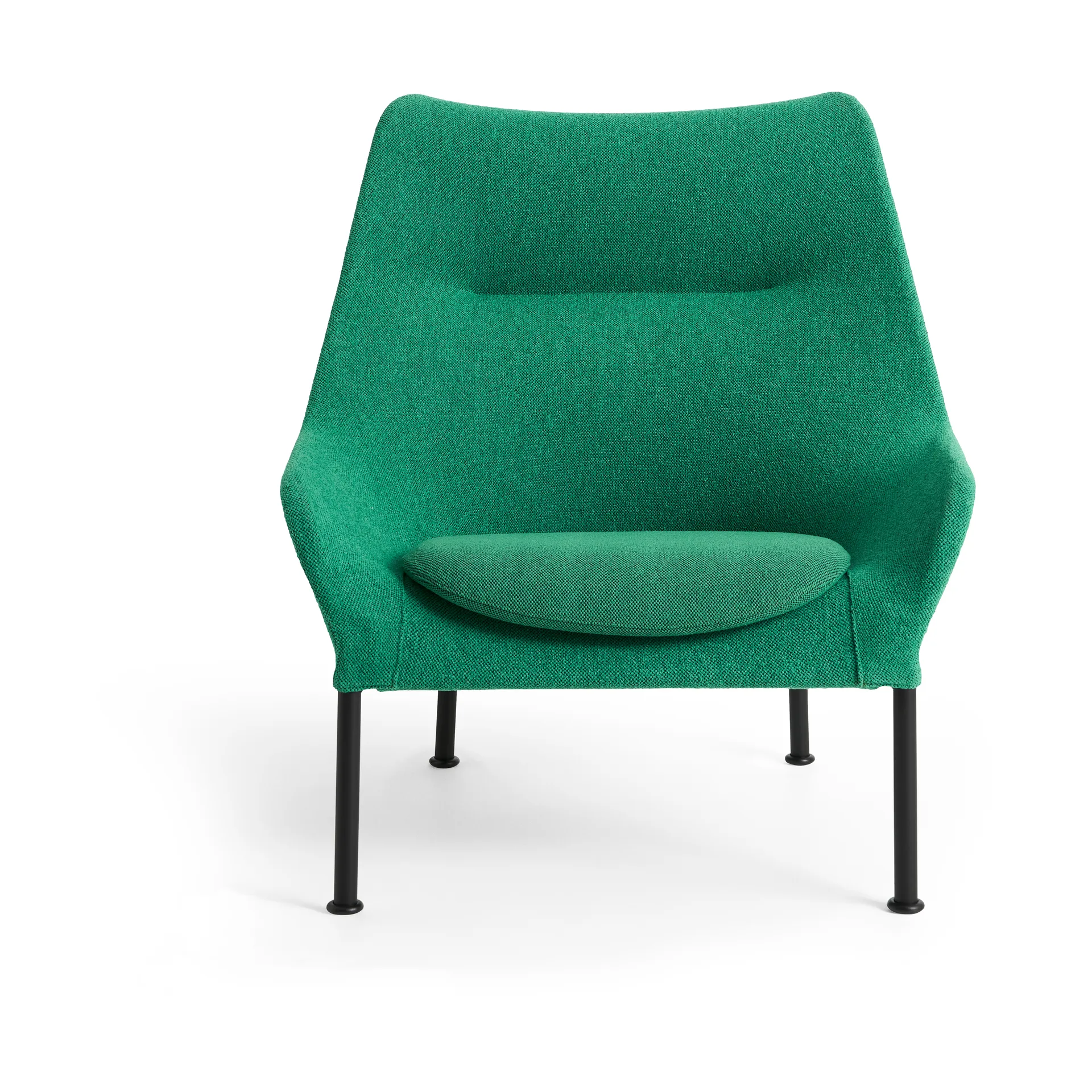 O2 Lounge Chair fåtölj, Soft green-svartlackerad stål HAY