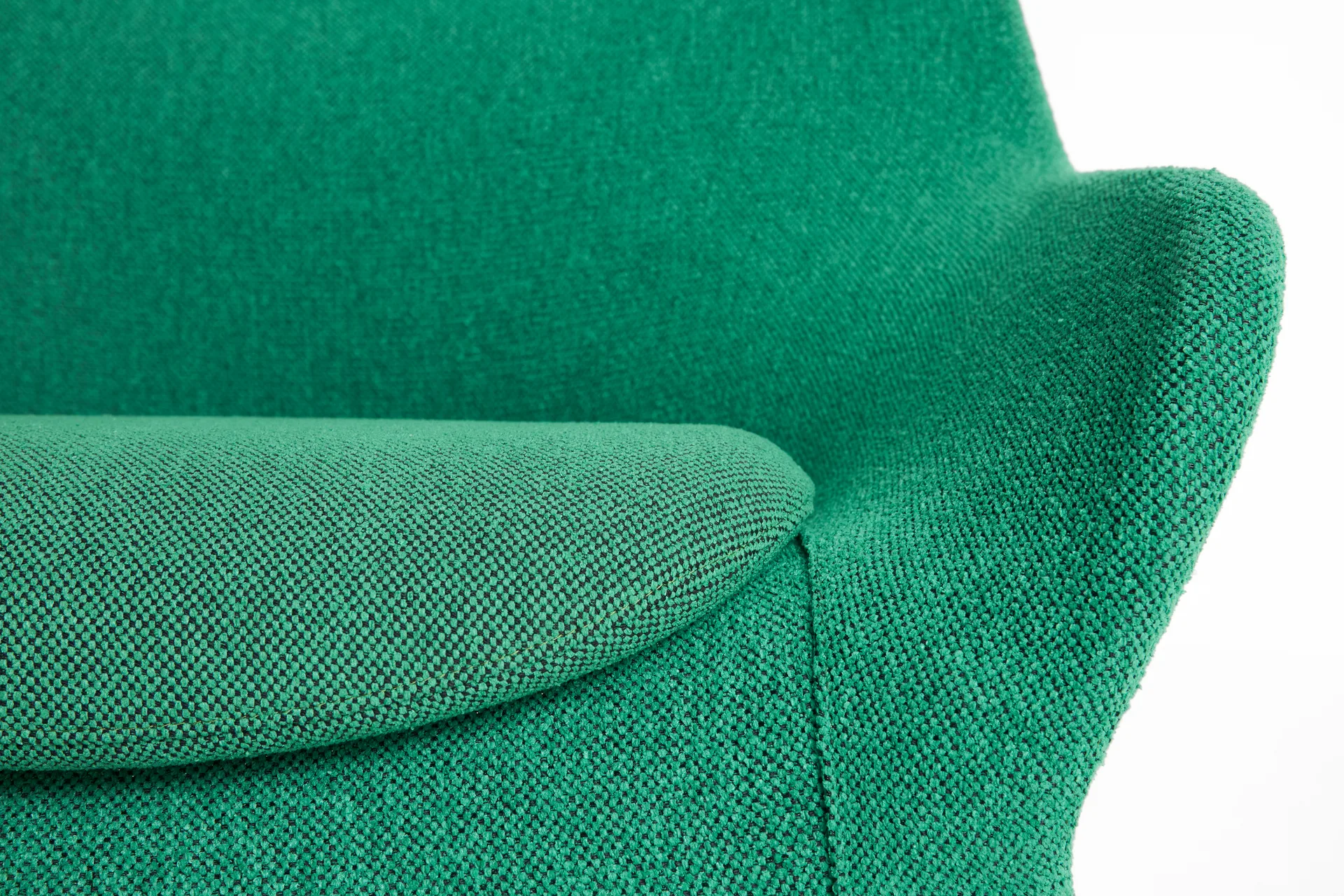 O2 Lounge Chair fåtölj, Soft green-svartlackerad stål HAY