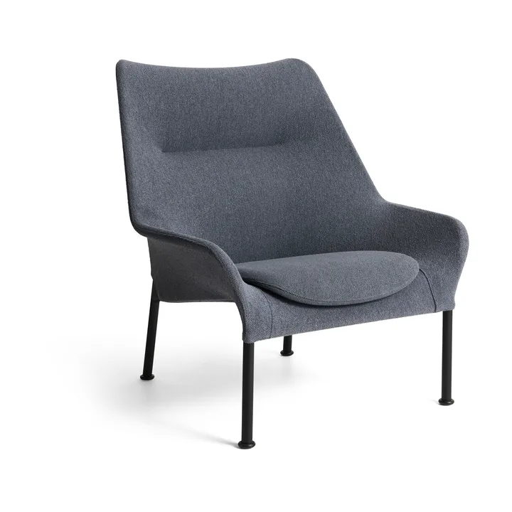 O2 Lounge Chair fåtölj - Soft grey-svartlackerad stål - HAY