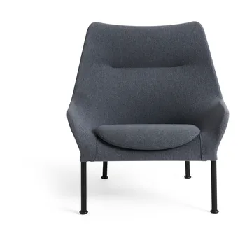 O2 Lounge Chair fåtölj - Soft grey-svartlackerad stål - HAY