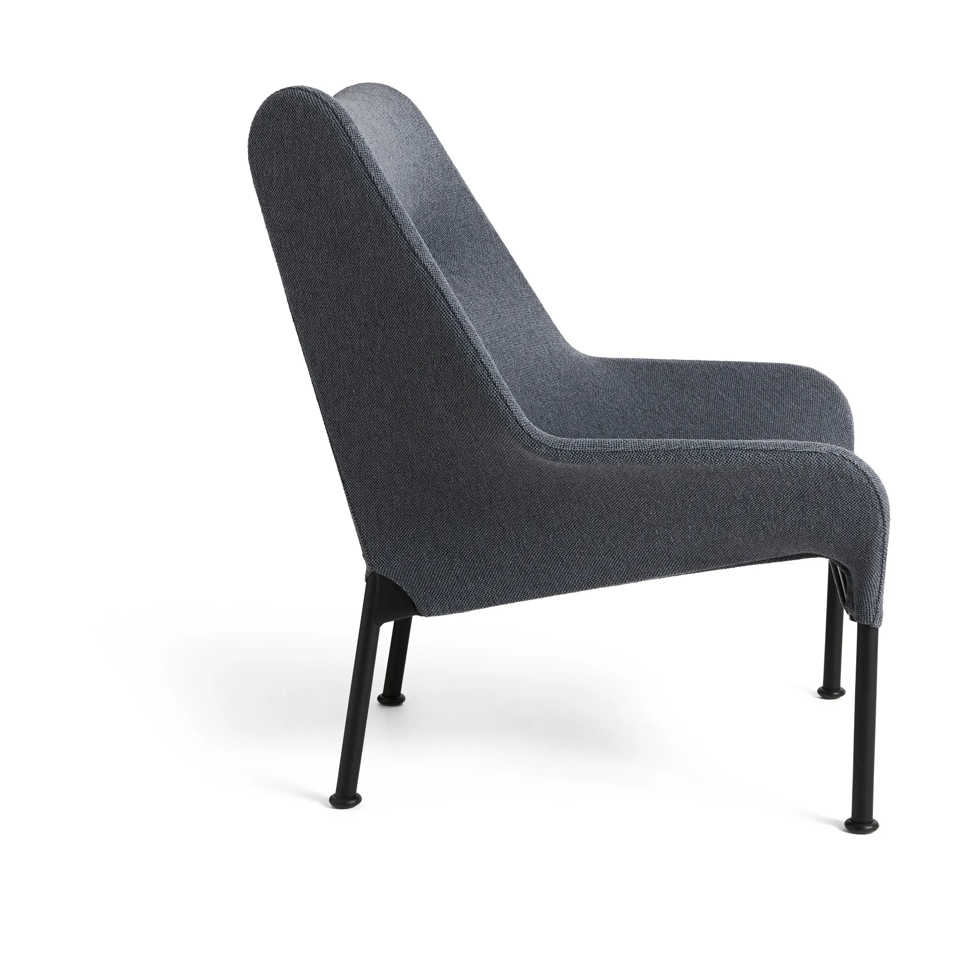 O2 Lounge Chair fåtölj, Soft grey-svartlackerad stål HAY