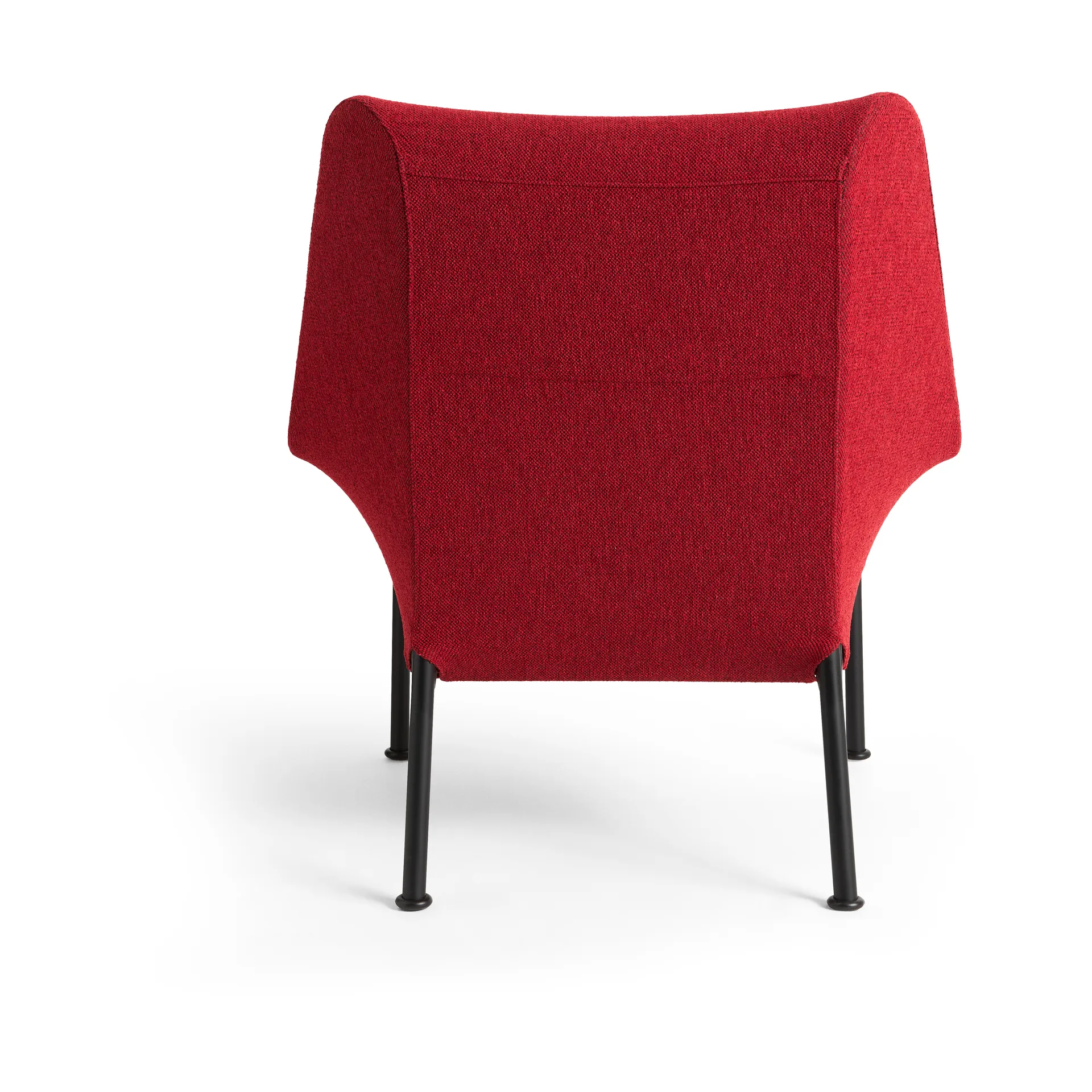 O2 Lounge Chair fåtölj, Soft red-svartlackerad stål HAY