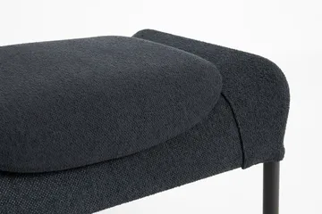O2 Ottoman fotpall - Soft black-svartlackerad stål - HAY
