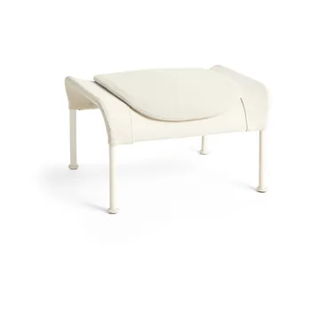 O2 Ottoman fotpall - Soft cream-lackerad stål eggshell - HAY