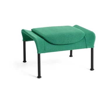 O2 Ottoman fotpall - Soft green-svartlackerad stål - HAY