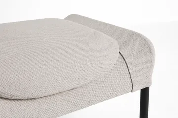 O2 Ottoman fotpall - Soft light grey-svartlackerad stål - HAY