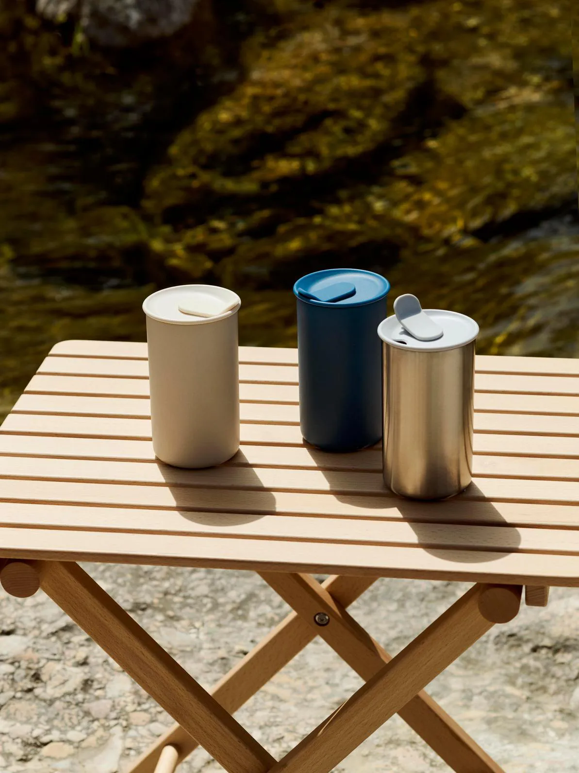 Outdoor Market bord ihopfällbart, Bok, small HAY