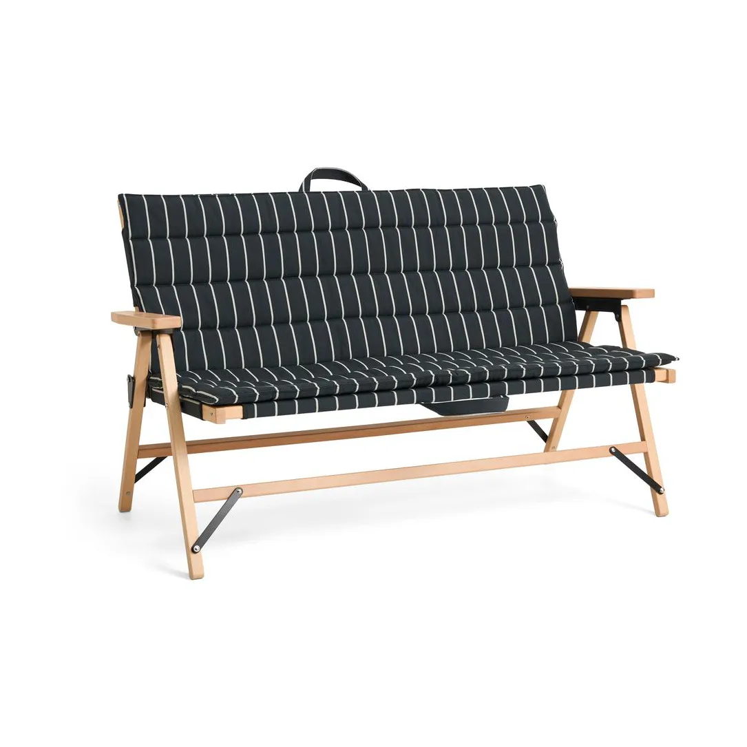 Outdoor Market dyna till soffa, Black-beige, 2-sits HAY