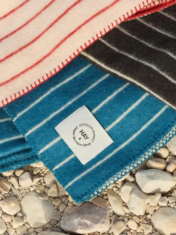 Outdoor Market filt - Blue-beige, 130x180 cm - HAY