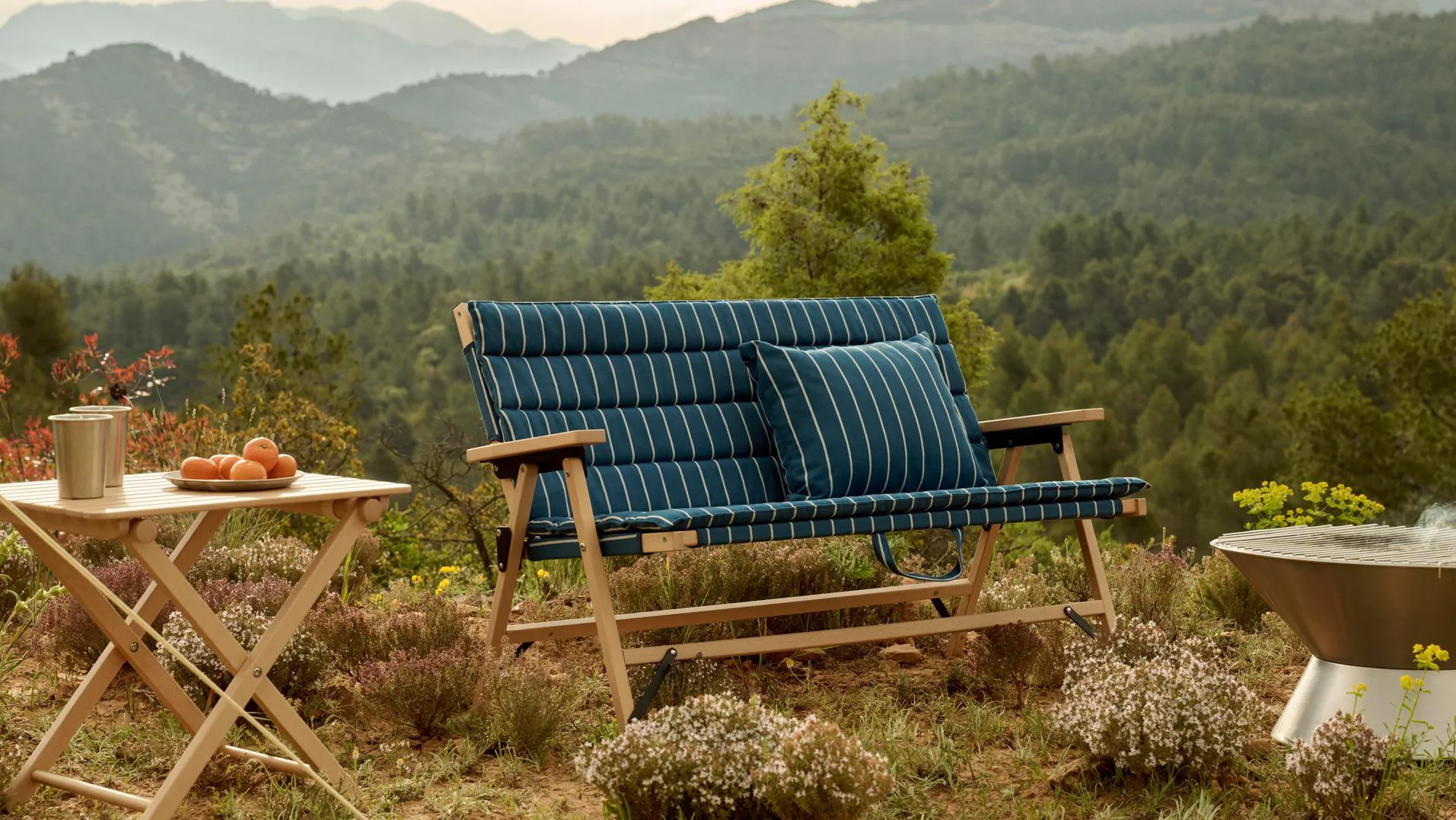 Outdoor Market kudde, Blue-beige, 45x35 cm HAY