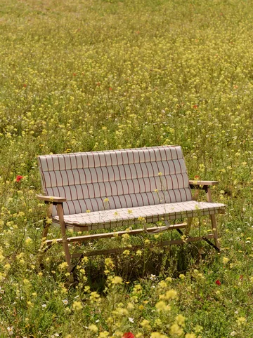 Outdoor Market soffa ihopfällbar - Beige-red, 2-sits - HAY