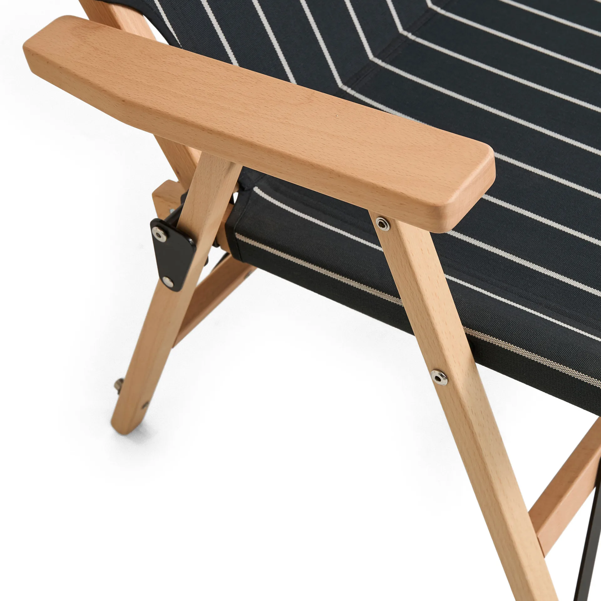 Outdoor Market soffa ihopfällbar, Black-beige, 2-sits HAY