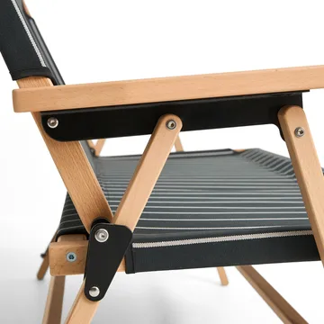 Outdoor Market soffa ihopfällbar - Black-beige, 2-sits - HAY