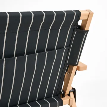 Outdoor Market soffa ihopfällbar - Black-beige, 2-sits - HAY