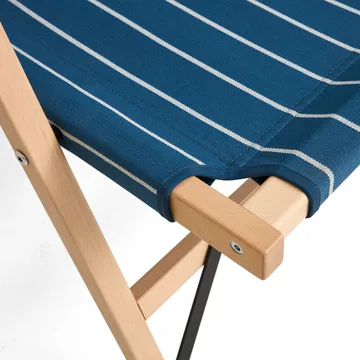 Outdoor Market soffa ihopfällbar - Blue-beige, 2-sits - HAY