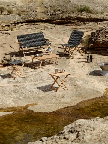 Outdoor Market stol ihopfällbar - Black-beige - HAY