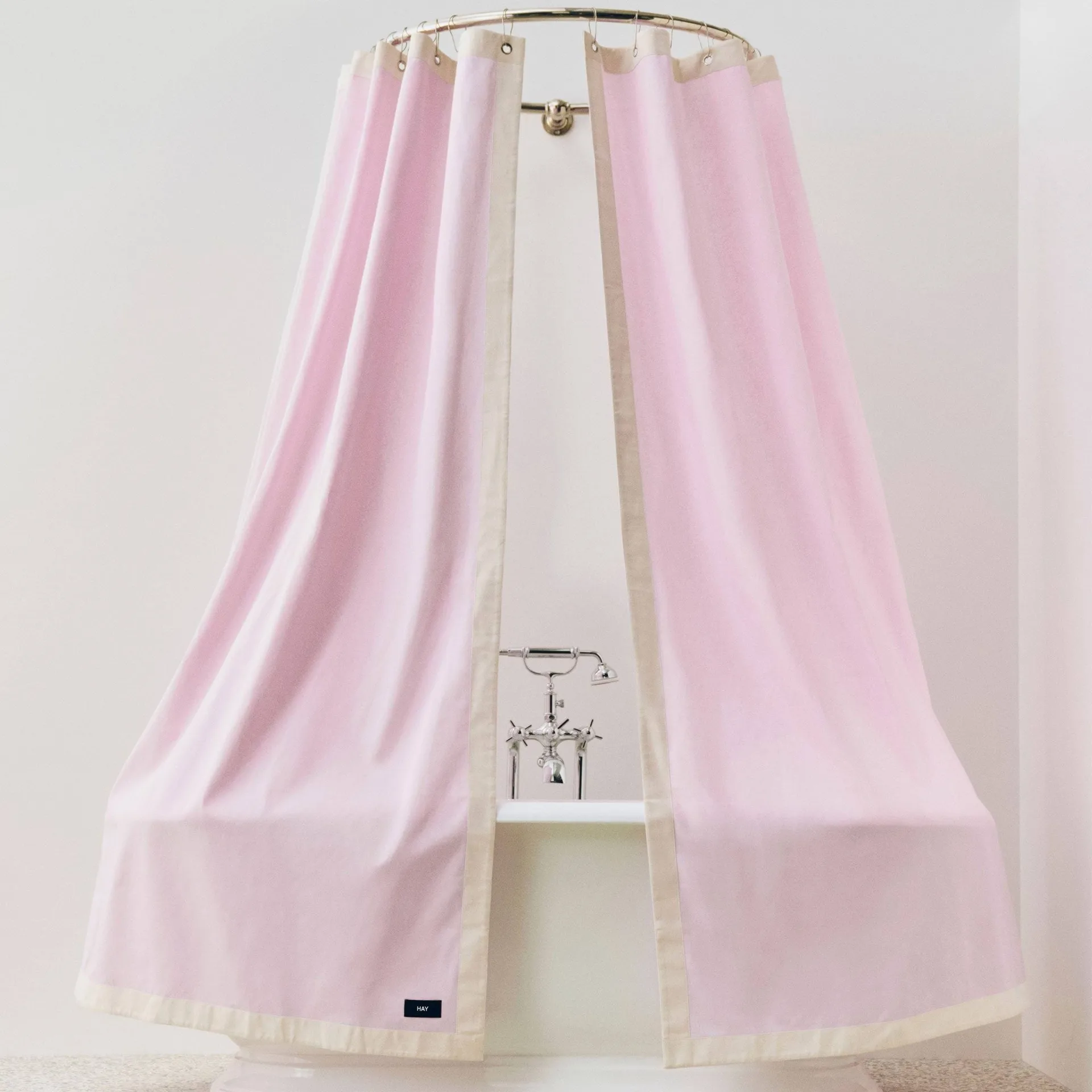 Outline duschdraperi, Pink and cream HAY