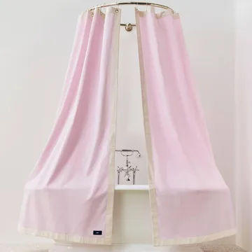 Outline duschdraperi - Pink and cream - HAY