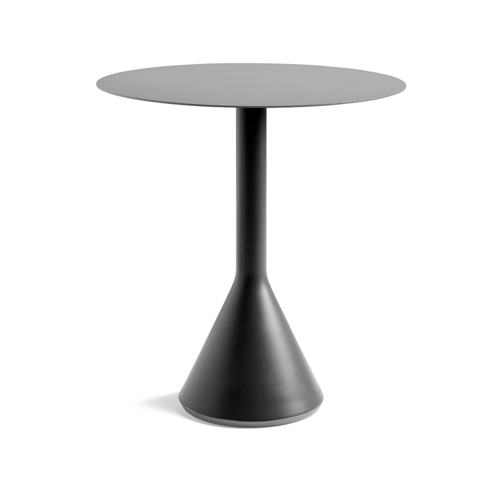 HAY Palissade Cone runt cafébord Anthracite, o70 | Skandinavisk Design | Trädgårdsbord | Svart