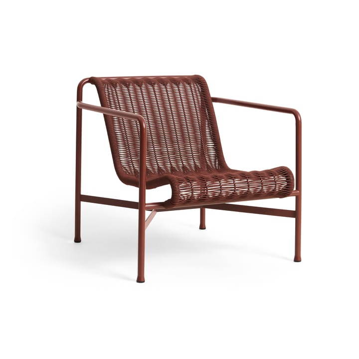 Palissade Cord Low loungefåtölj - Iron red - HAY