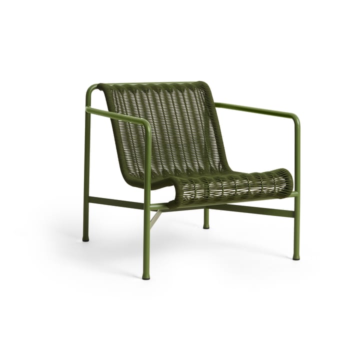 Palissade Cord Low loungefåtölj - Olive - HAY