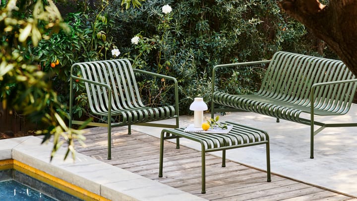 Palissade Low loungefåtölj, Olive HAY
