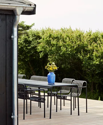 Palissade matgrupp 2 stolar + bänk 170x90 cm - Anthracite - HAY