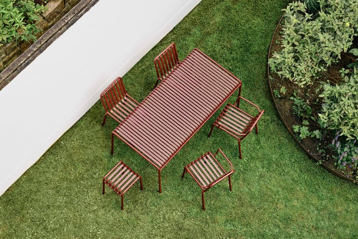 Palissade matgrupp 4 stolar 170x90 cm iron red HAY