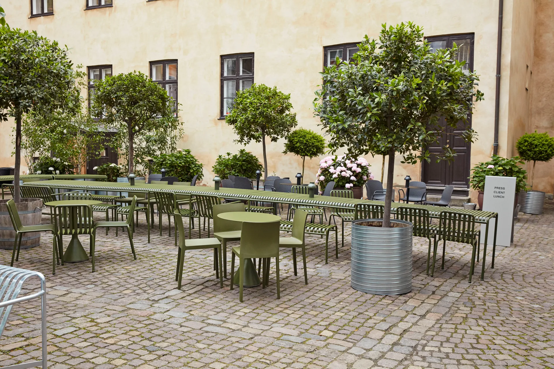 Palissade matgrupp 4 stolar 170x90 cm - Olive,  HAY