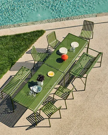 Palissade matgrupp 6 stolar 170x90 cm olive - undefined - HAY