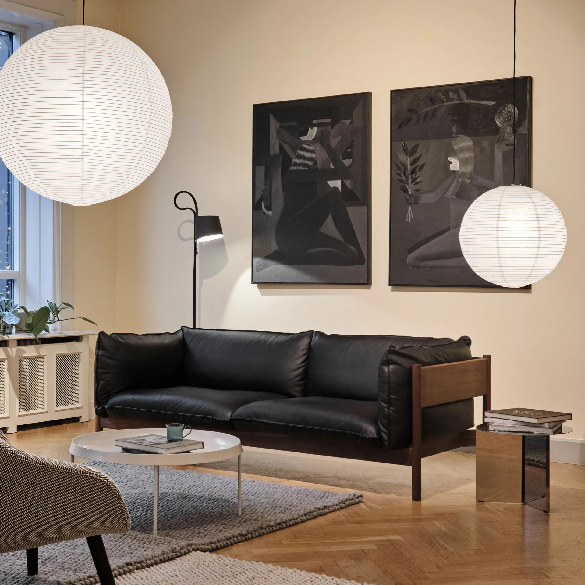 Paper Shade lampskärm Ø60 cm, Vit HAY