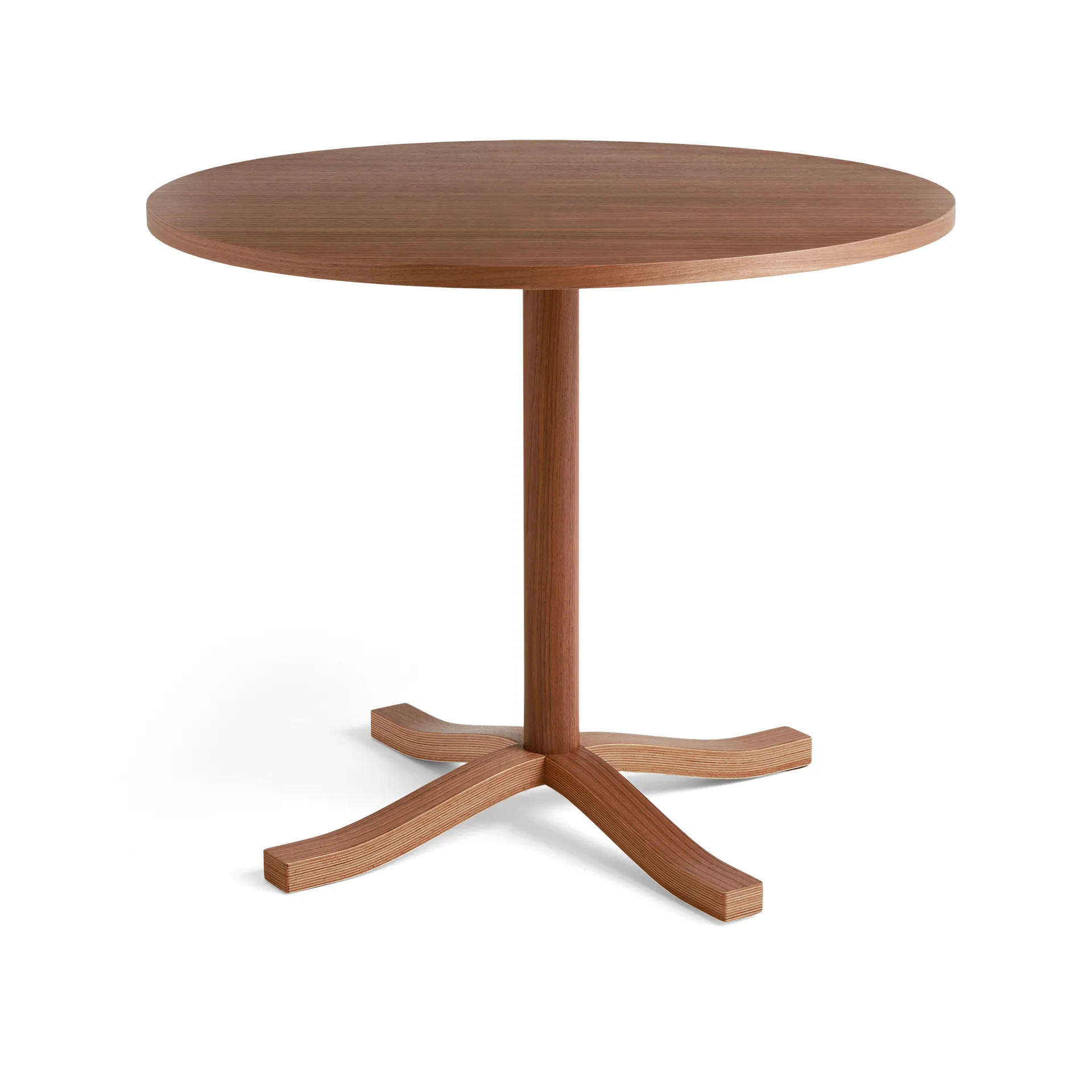 Pastis Table matbord Ø90, Lacquered walnut HAY