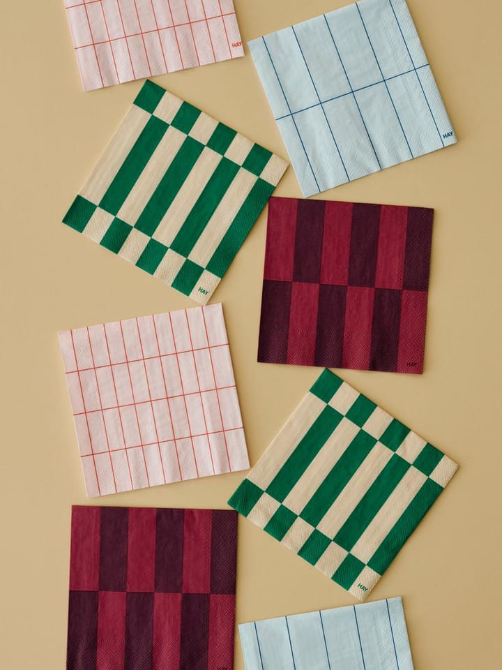 Pattern Dinner servett 40x40 cm 20-pack, Dinner green-dark green HAY
