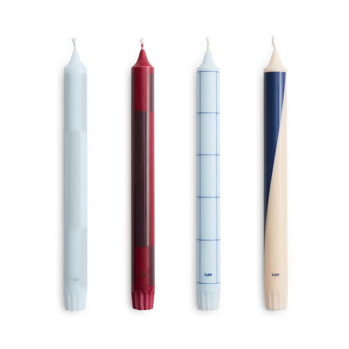 Pattern ljus mix 4-pack - Blues-bordeaux - HAY