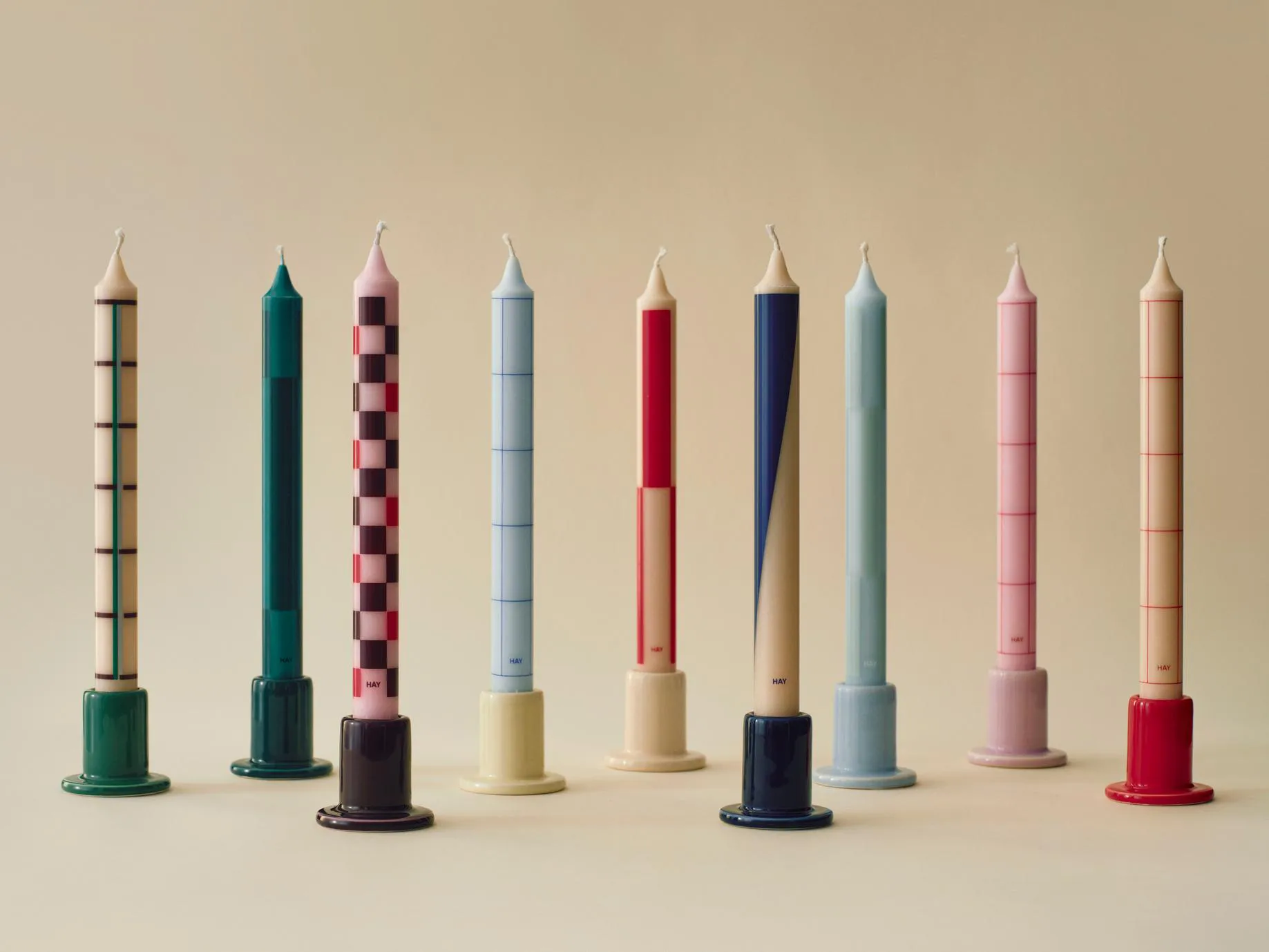 Pattern ljus mix 4-pack, Cream-dark HAY