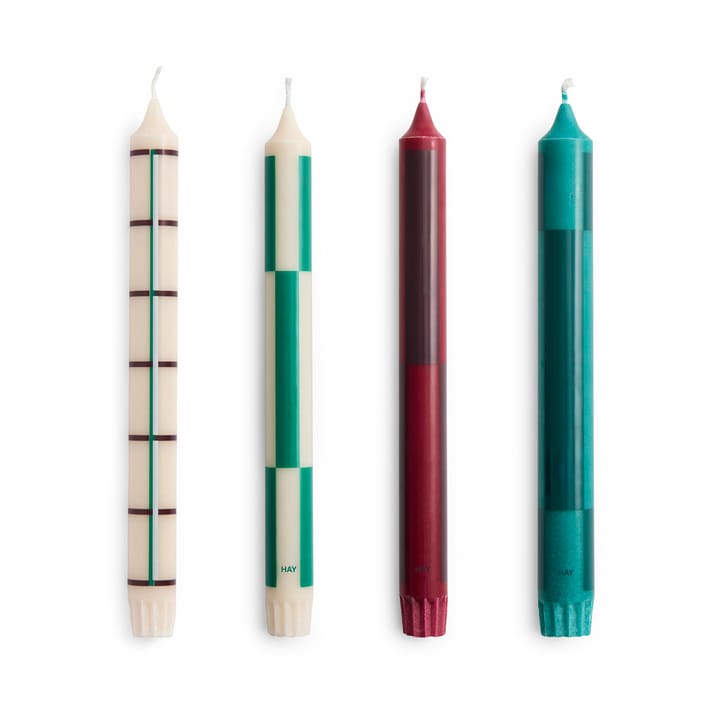 Pattern ljus mix 4-pack - Greens-bordeaux - HAY