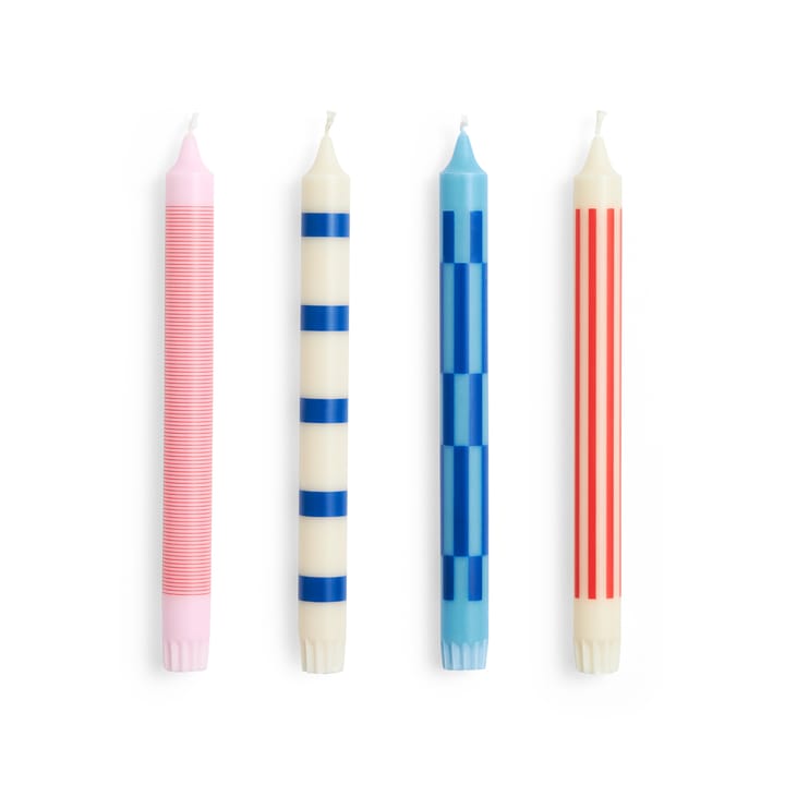 Pattern ljus mix 4-pack - Pink-red-blue - HAY
