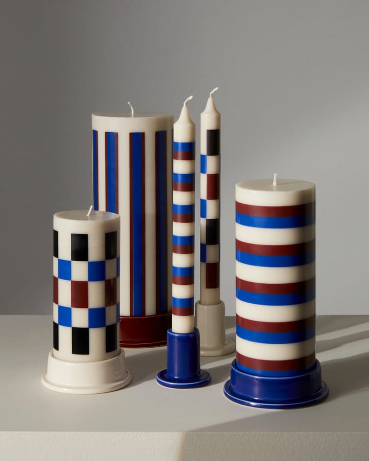 Pattern ljus stripe, Off white-brown-blue HAY