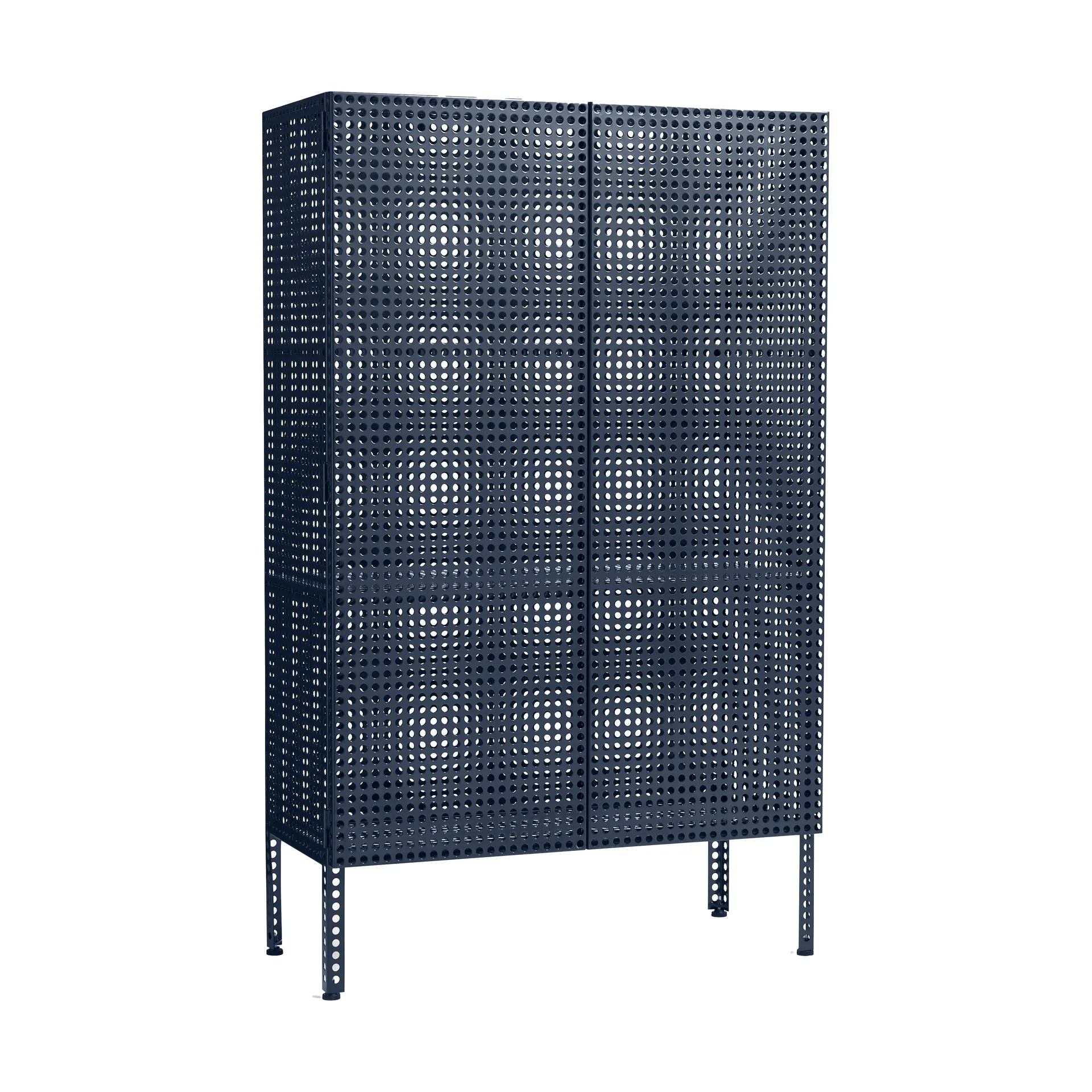 Perforated Cabinet skåp large, Steel blue HAY