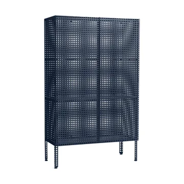 Perforated Cabinet skåp large - Steel blue - HAY