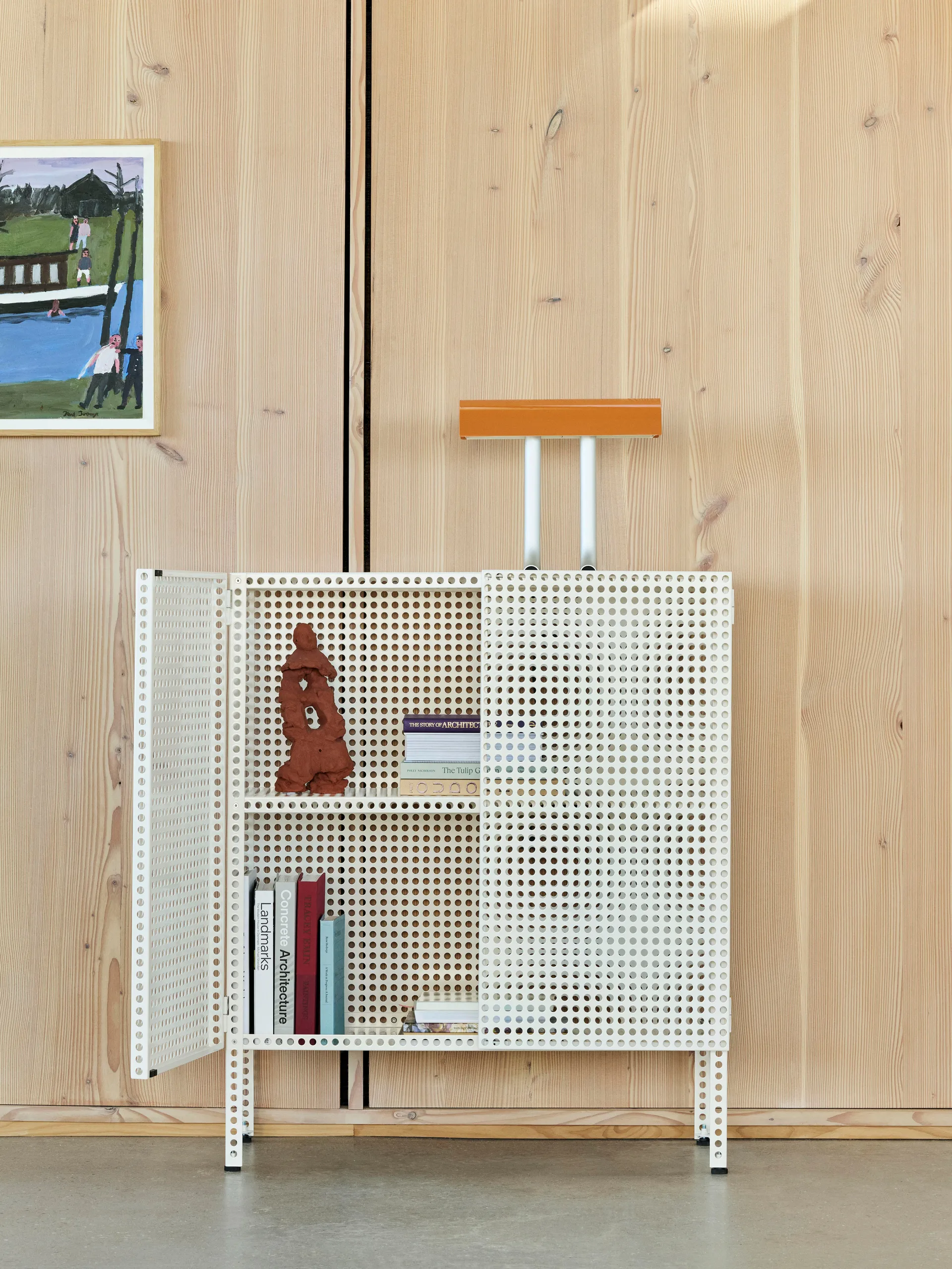 Perforated Cabinet skåp medium, Eggshell HAY