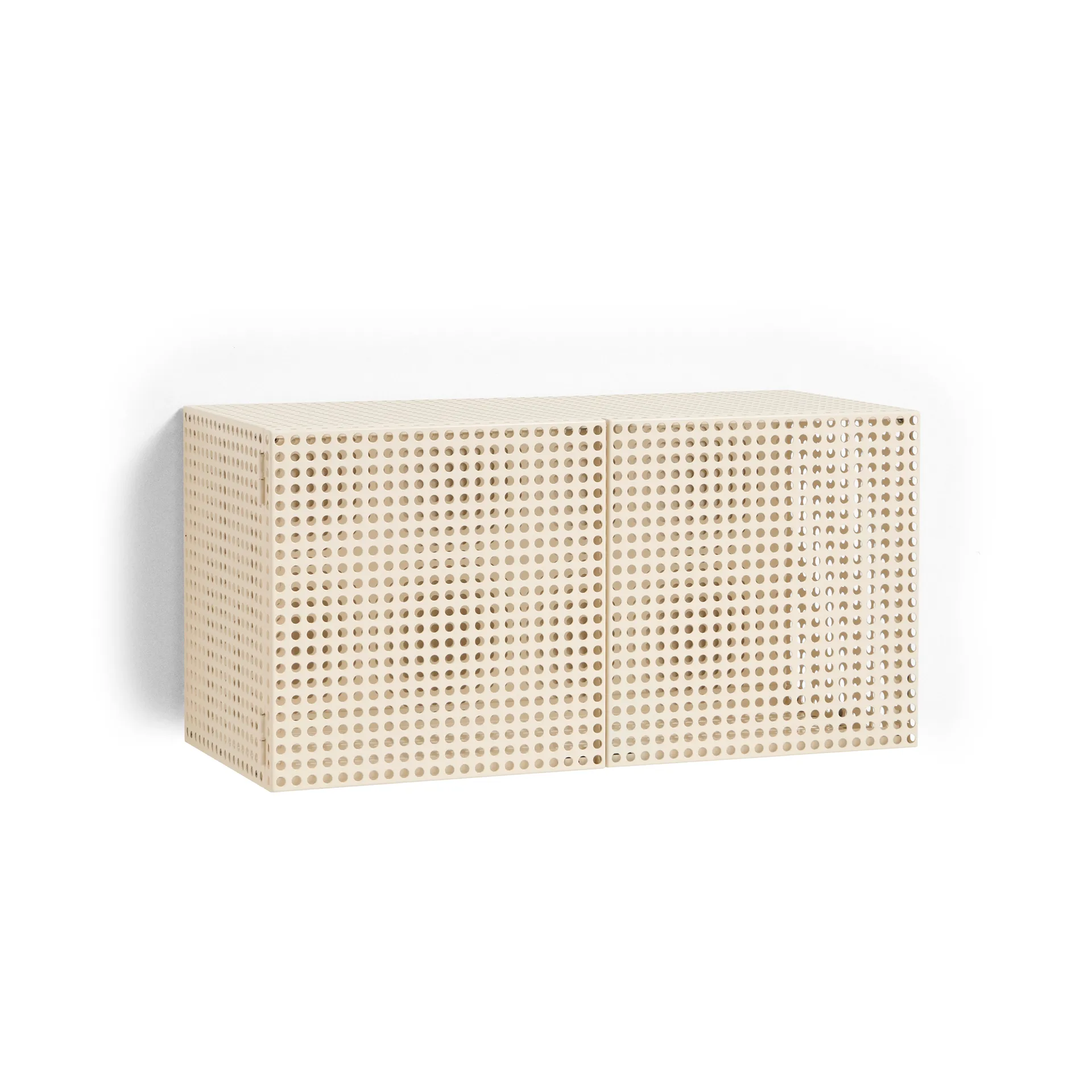 Perforated Cabinet väggskåp small, Eggshell HAY