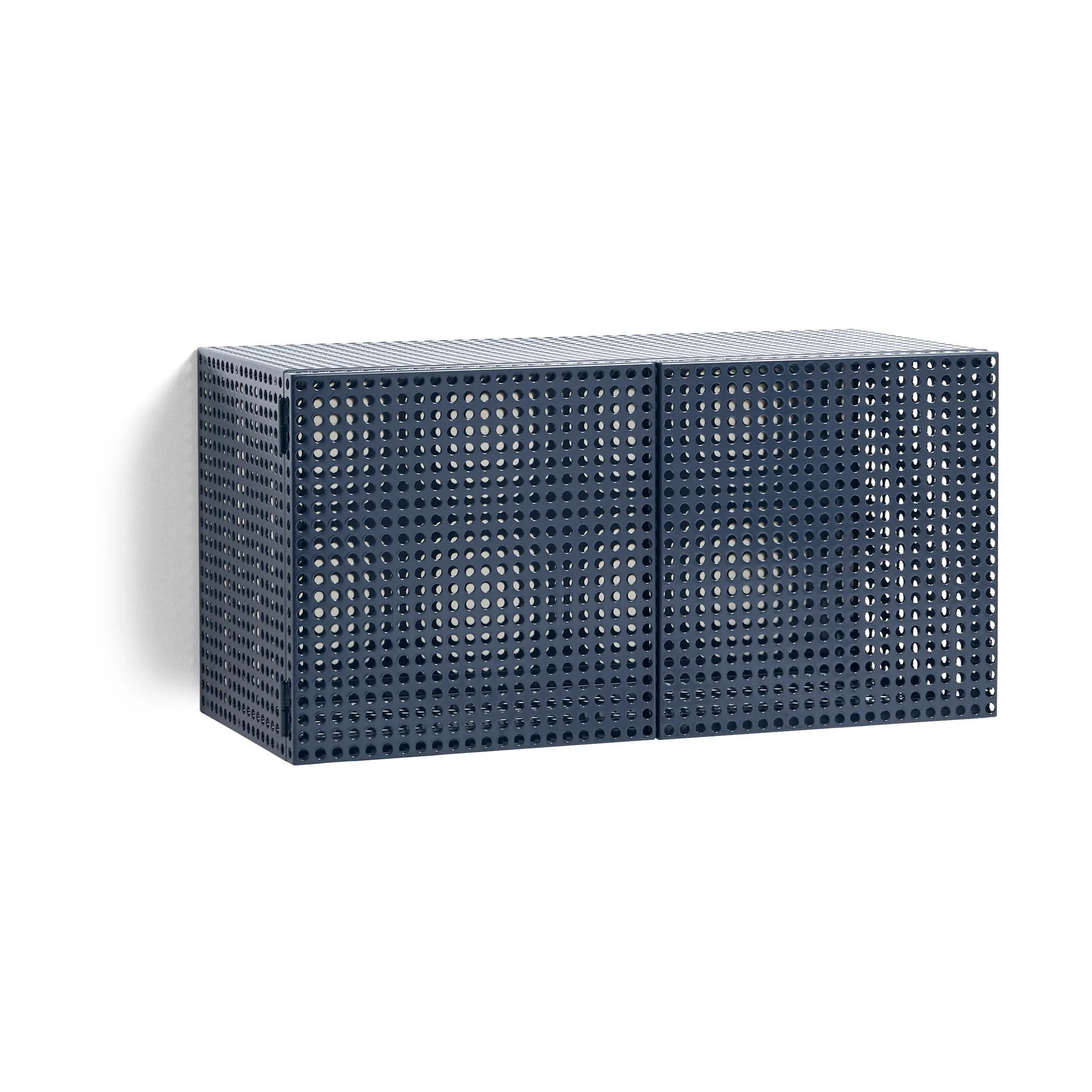 Perforated Cabinet väggskåp small, Steel blue HAY