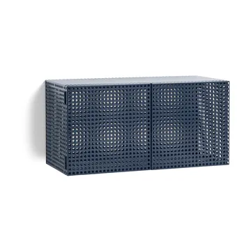 Perforated Cabinet väggskåp small - Steel blue - HAY