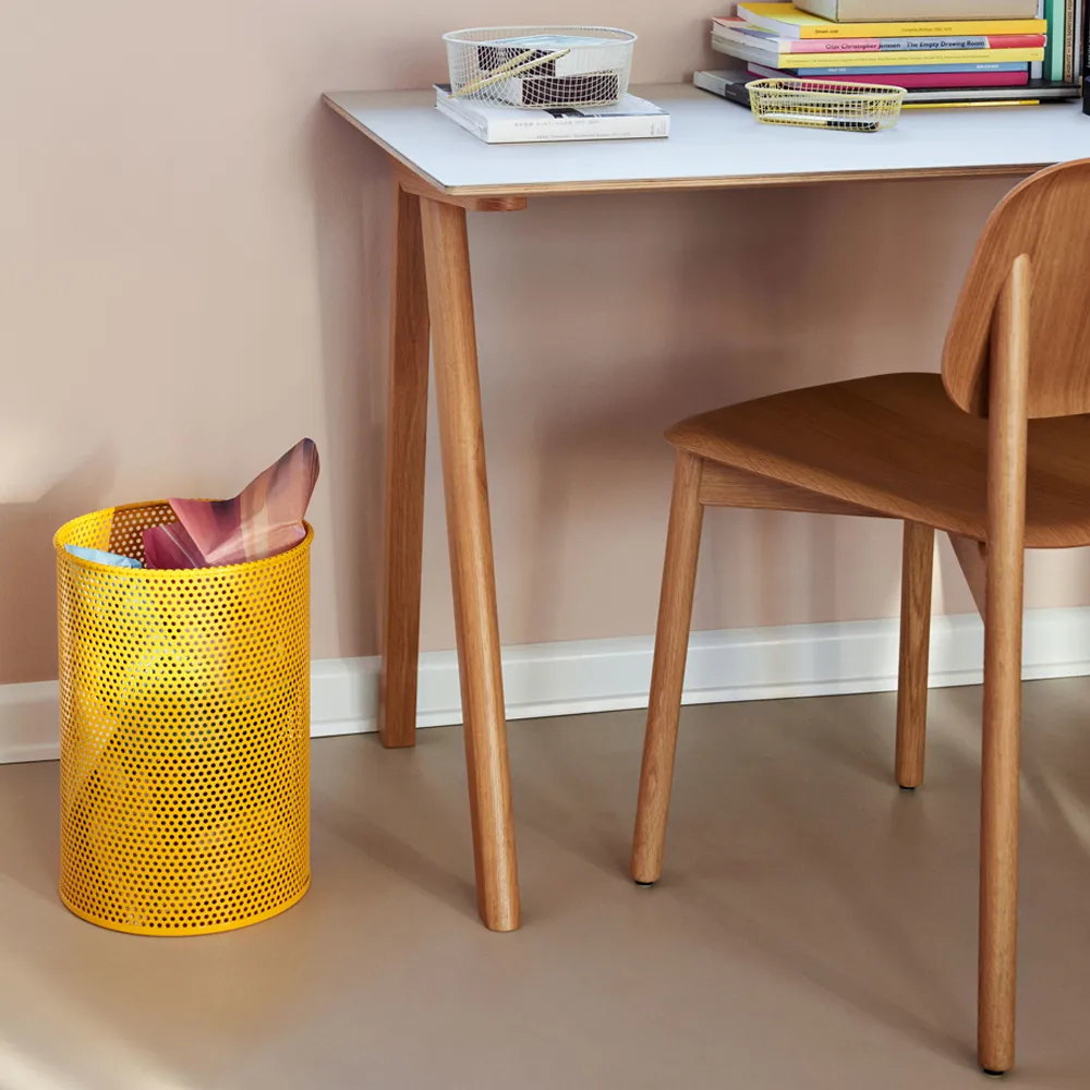 Perforated papperskorg, petrol blue, medium HAY