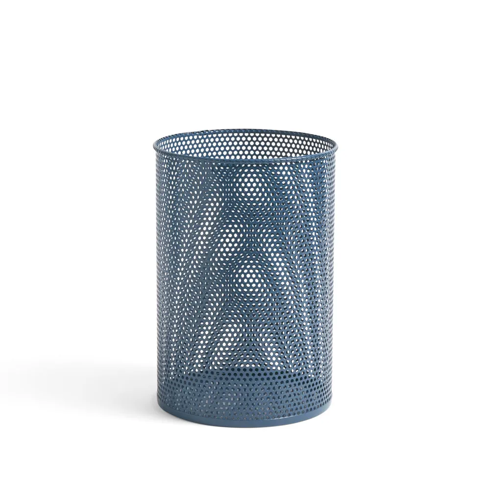 Perforated papperskorg, petrol blue, medium HAY